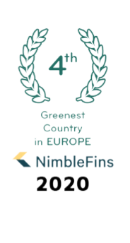 4th greenest country in europe 2020 award